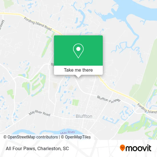 All Four Paws map