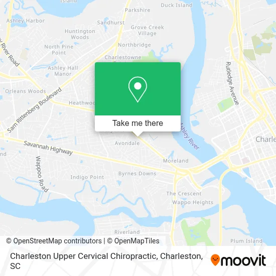 Charleston Upper Cervical Chiropractic map