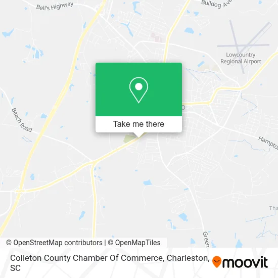 Colleton County Chamber Of Commerce map