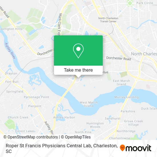 Roper St Francis Physicians Central Lab map