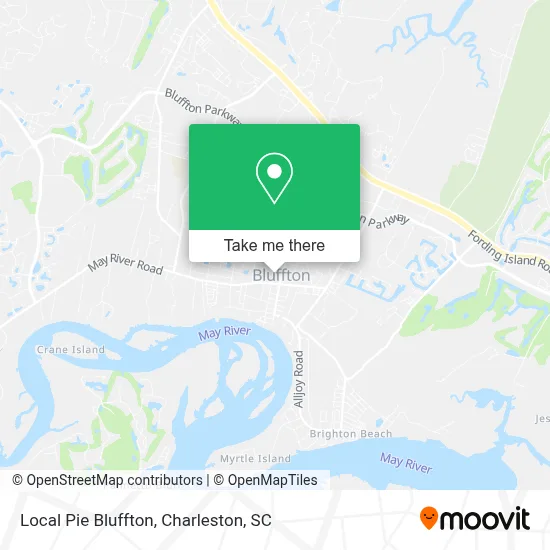 Local Pie Bluffton map