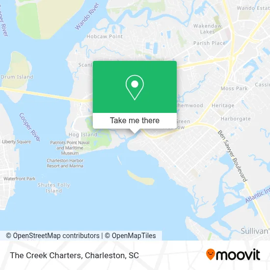 The Creek Charters map