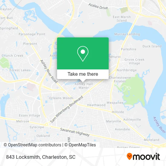 843 Locksmith map
