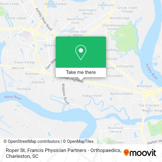 Roper St. Francis Physician Partners - Orthopaedics map