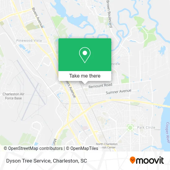 Dyson Tree Service map