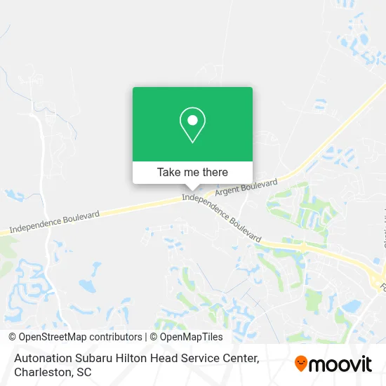 Autonation Subaru Hilton Head Service Center map