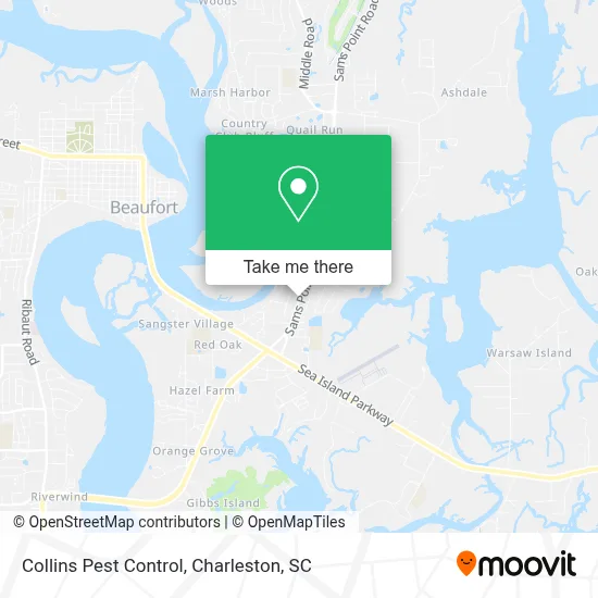 Collins Pest Control map