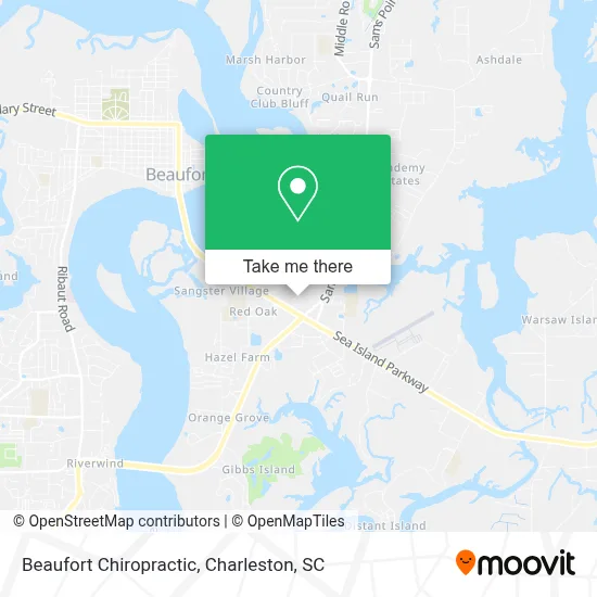 Beaufort Chiropractic map