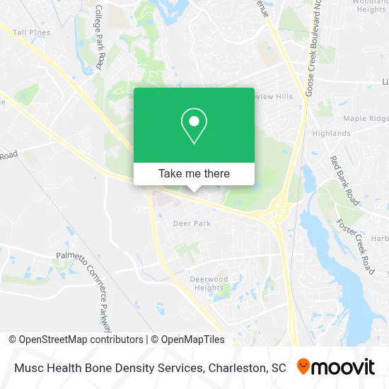 Musc Health Bone Density Services map