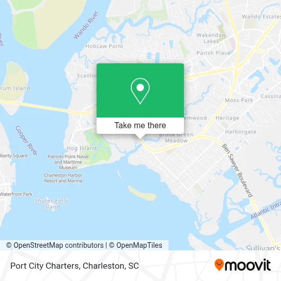 Port City Charters map