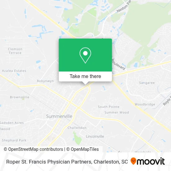 Roper St. Francis Physician Partners map