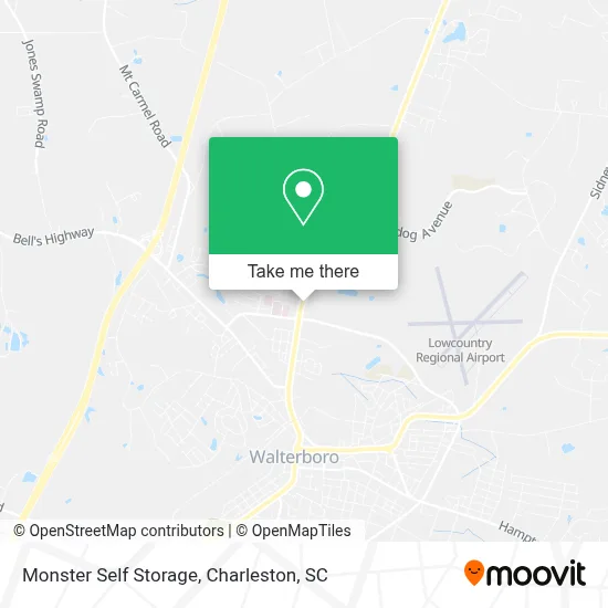 Monster Self Storage map