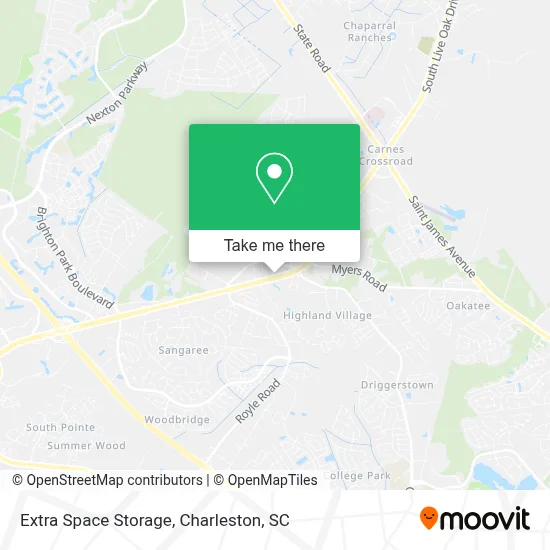 Extra Space Storage map