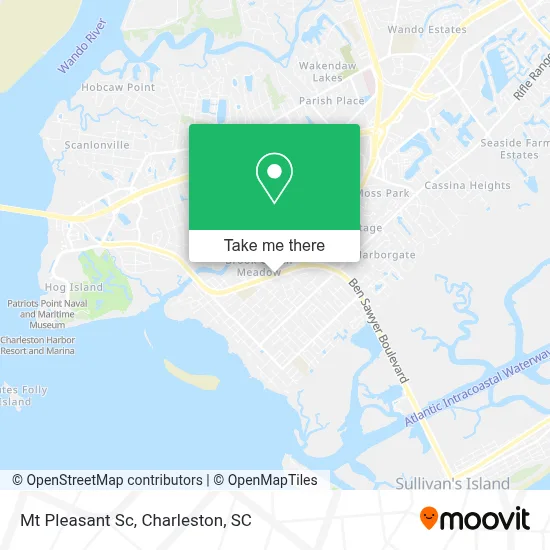 Mt Pleasant Sc map
