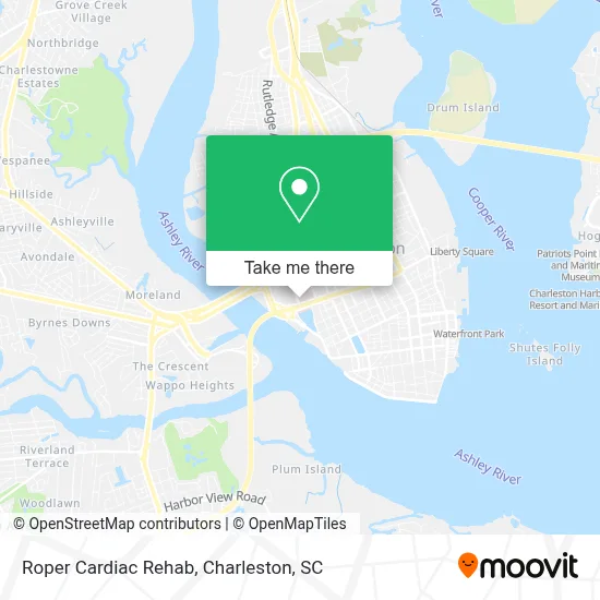 Roper Cardiac Rehab map