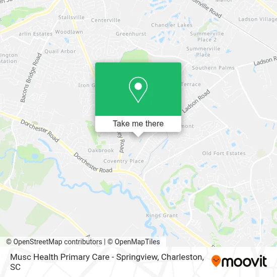 Musc Health Primary Care - Springview map