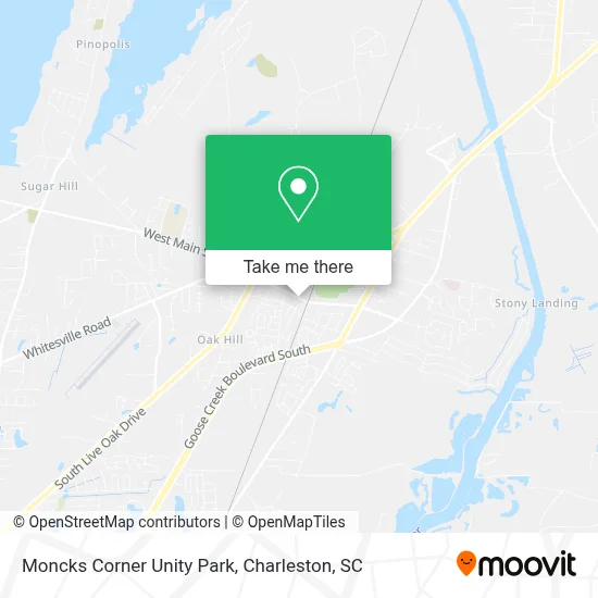 Moncks Corner Unity Park map