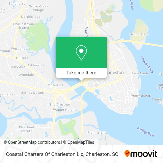 Coastal Charters Of Charleston Llc map