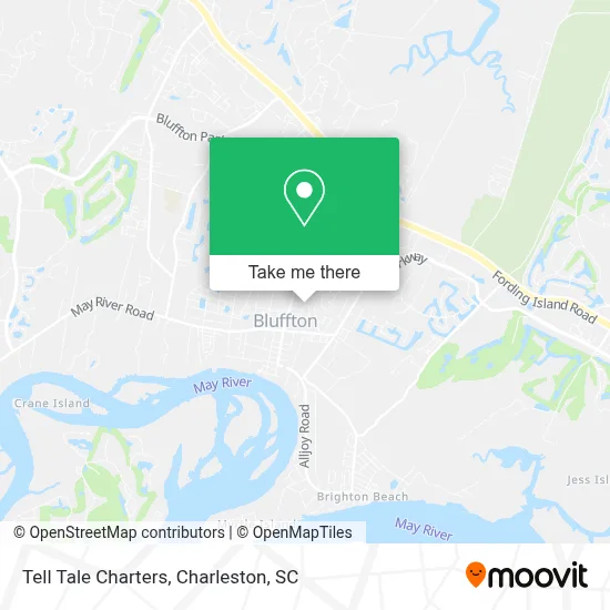 Tell Tale Charters map