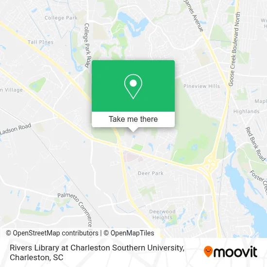 Rivers Library at Charleston Southern University map