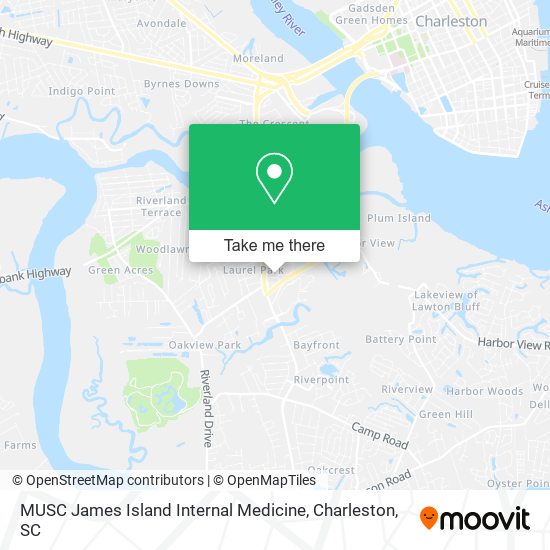 MUSC James Island Internal Medicine map