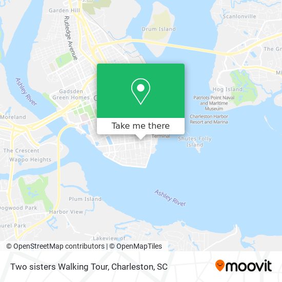 Mapa de Two sisters Walking Tour
