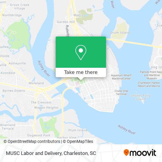 MUSC Labor and Delivery map