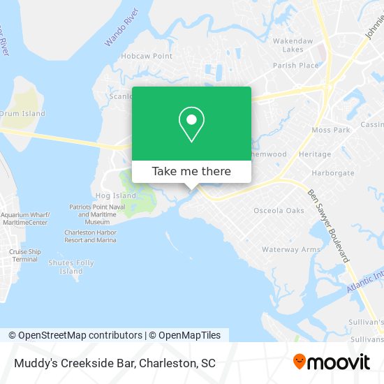 Muddy's Creekside Bar map