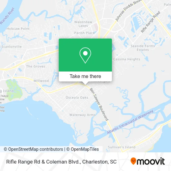 Mapa de Rifle Range Rd & Coleman Blvd.