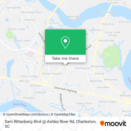 Mapa de Sam Rittenberg Blvd @ Ashley River Rd