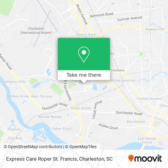 Express Care Roper St. Francis map