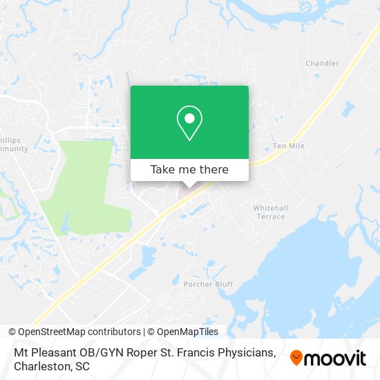 Mapa de Mt Pleasant OB / GYN Roper St. Francis Physicians