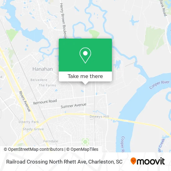 Mapa de Railroad Crossing North Rhett Ave
