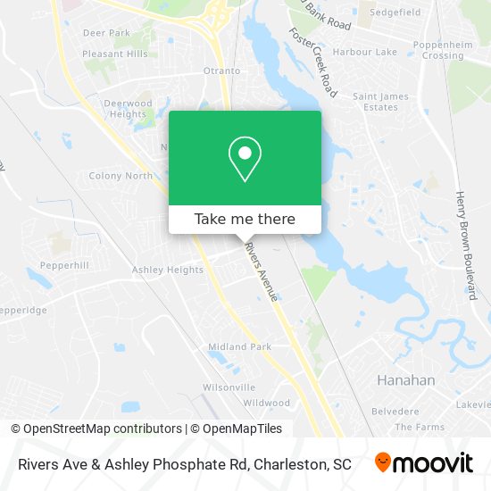 Mapa de Rivers Ave & Ashley Phosphate Rd