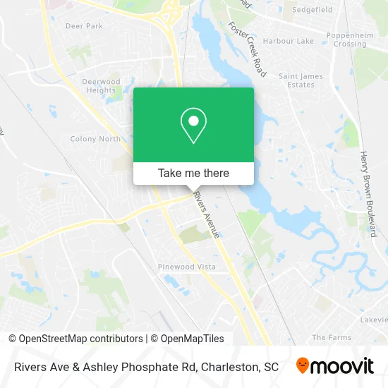 Rivers Ave & Ashley Phosphate Rd map