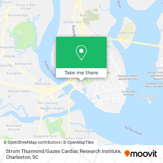 Mapa de Strom Thurmond / Gazes Cardiac Research Institute