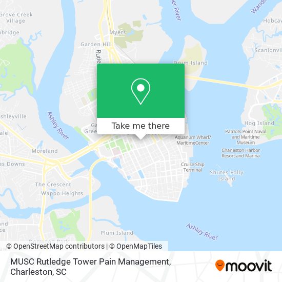 MUSC Rutledge Tower Pain Management map