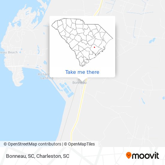 Bonneau, SC map