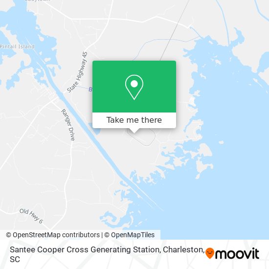 Mapa de Santee Cooper Cross Generating Station