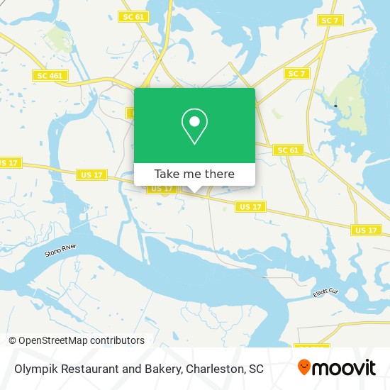 Mapa de Olympik Restaurant and Bakery