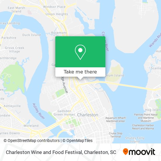 Charleston Wine and Food Festival map