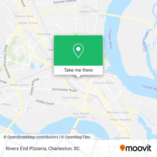 Rivers End Pizzeria map