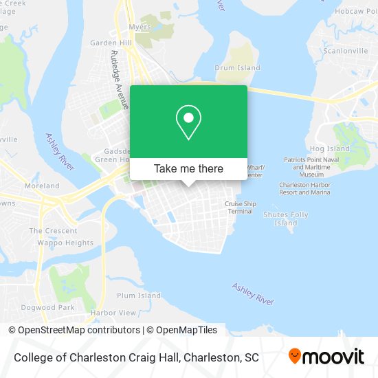 Mapa de College of Charleston Craig Hall