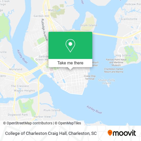 College of Charleston Craig Hall map