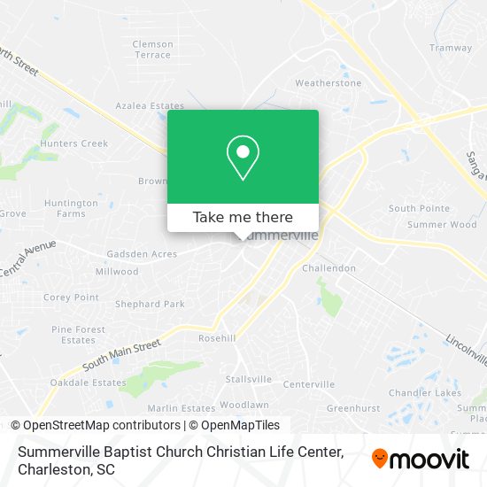 Summerville Baptist Church Christian Life Center map