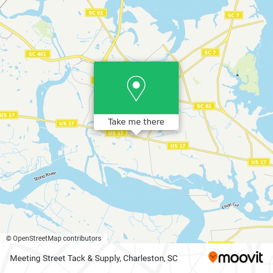 Meeting Street Tack & Supply map