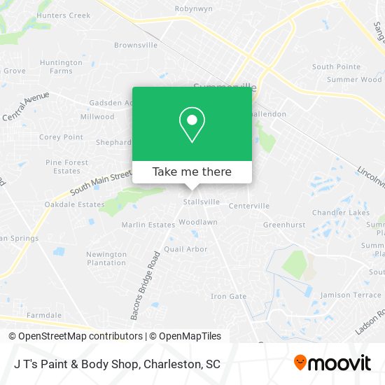 J T's Paint & Body Shop map