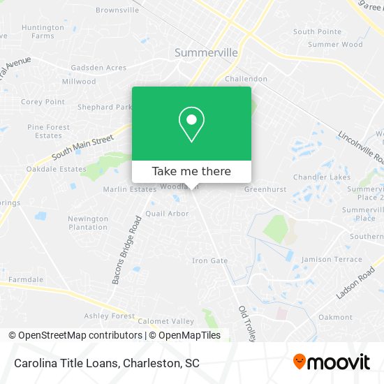 Carolina Title Loans map