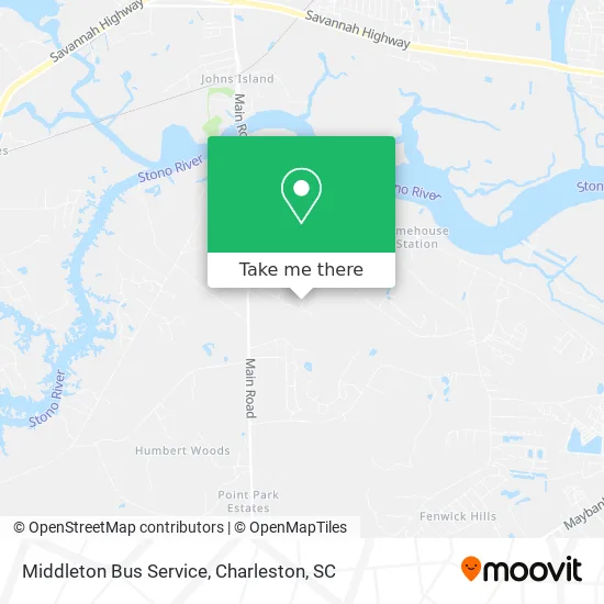 Middleton Bus Service map