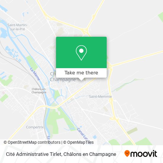 Cité Administrative Tirlet map